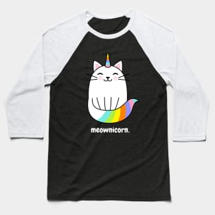 Meownicorn Baseball T-Shirt